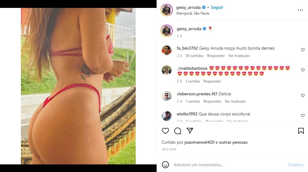 Geisy Arruda usou as redes sociais para expor foto de tatuagem íntima e chama a atenção (Foto: Reprodução) Geisy Arruda usou as redes sociais para expor foto de tatuagem íntima e chama a atenção (Foto: Reprodução)