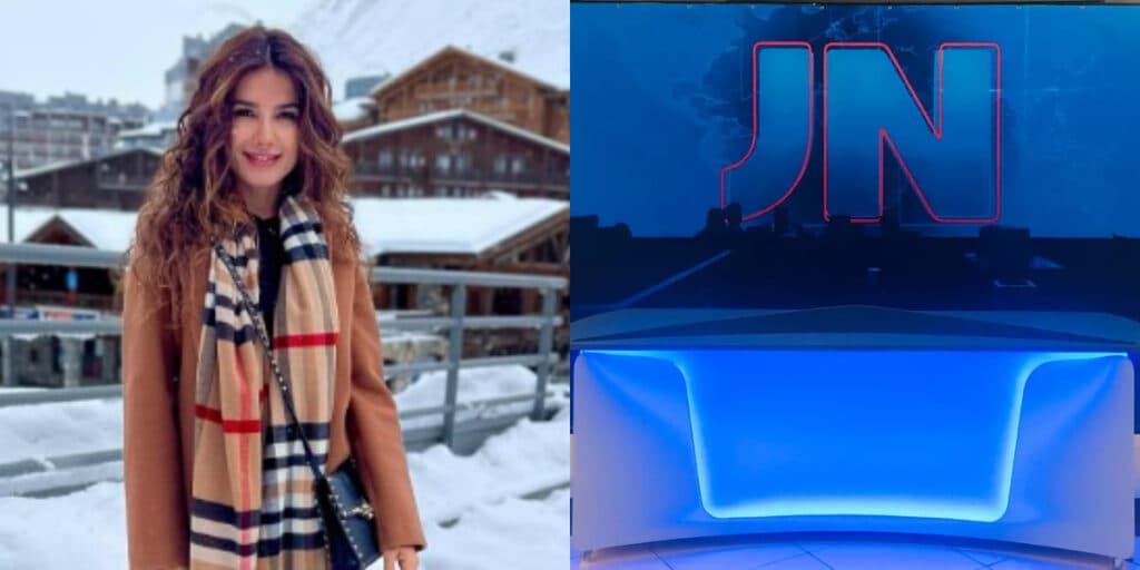 Foto de Paula Fernandes em cima da bancada do JN é divulgada e cantora diz o que aconteceu: "Com vocês"