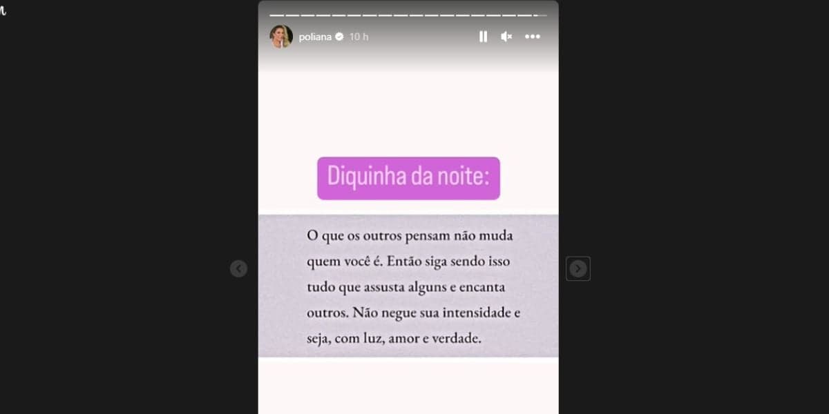 Poliana Rocha, esposa de Leonardo, reflete sobre importância de ser quem realmente é mesmo com os julgamentos (Foto: Suzana Maria / Reprodução Instagram) Poliana Rocha, esposa de Leonardo, reflete sobre importância de ser quem realmente é mesmo com os julgamentos (Foto: Suzana Maria / Reprodução Instagram)