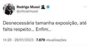 BBB23 - Rodrigo Mussi detona Key Alves, após sister expor ficadas: "Desnecessária" (Foto: Reprodução / Twitter) BBB23 - Rodrigo Mussi detona Key Alves, após sister expor ficadas: "Desnecessária" (Foto: Reprodução / Twitter)