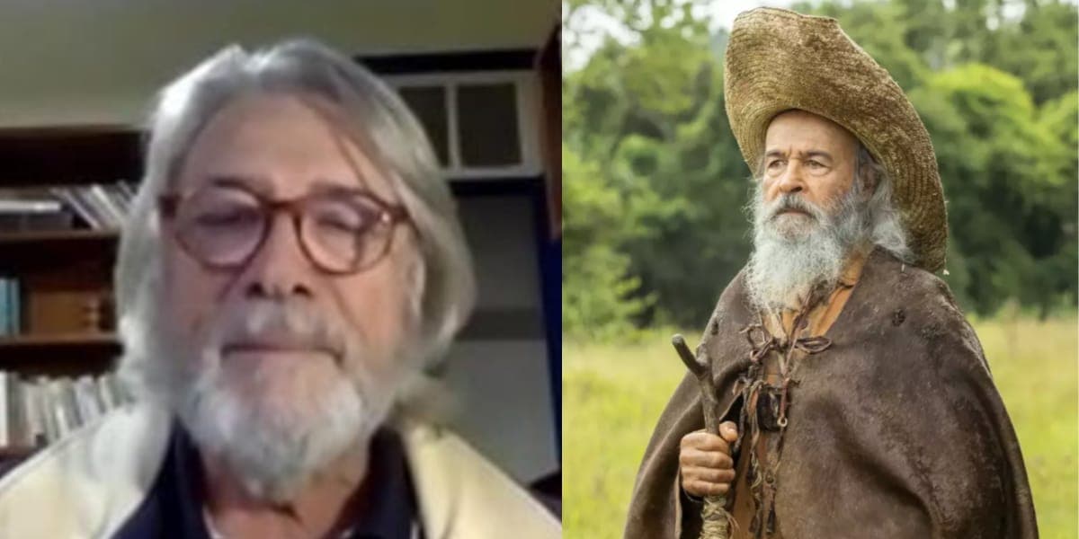 Sérgio Chapelin e o Velho do Rio (Reprodução: Montagem TV Foco) Sérgio Chapelin e o Velho do Rio (Reprodução: Montagem TV Foco)