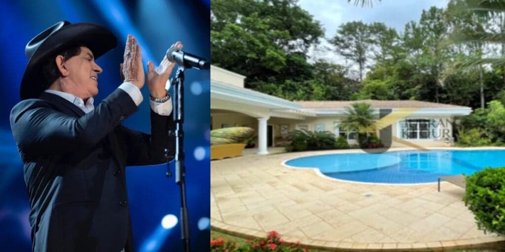 Escadaria de palácio, piscina e cinco suítes: Chitãozinho se desfez de mansão avaliada em R$9 milhões