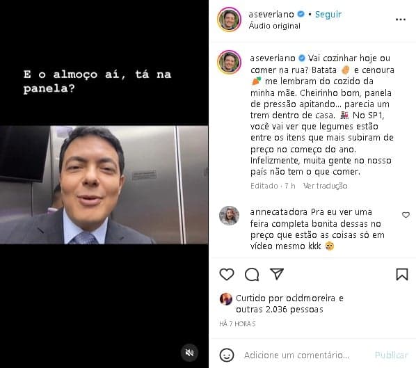 Alan Severiano filmou momento no elevador com funcionária da Globo (Foto: Reprodução/ Instagram) Alan Severiano filmou momento no elevador com funcionária da Globo (Foto: Reprodução/ Instagram)