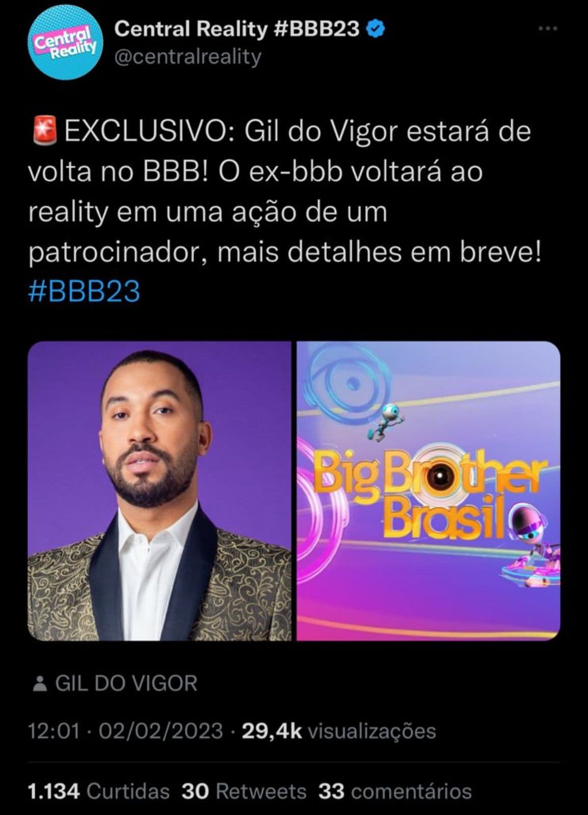 BBB23: Gil do Vigor volta para dentro da casa mais vigiada e informação acaba sendo vazada - Foto Reprodução BBB23: Gil do Vigor volta para dentro da casa mais vigiada e informação acaba sendo vazada - Foto Reprodução