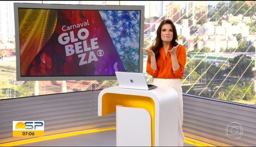 Sabina Simonato demonstrou apoio ao colega e disse que não vai perder os desfiles de carnaval com a narração do jornalista Sabina Simonato demonstrou apoio ao colega e disse que não vai perder os desfiles de carnaval com a narração do jornalista
