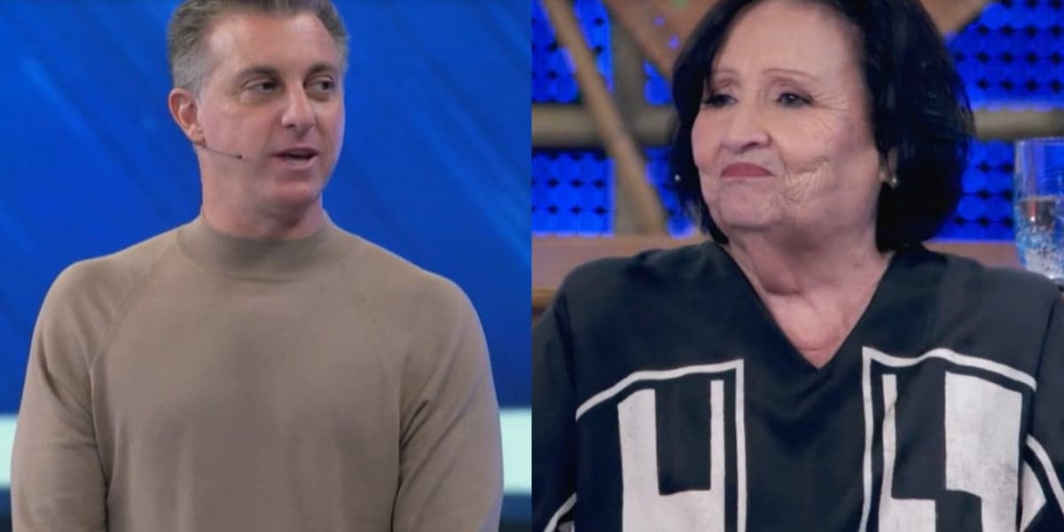 Dona Déa Lúcia e Luciano Huck durante o Domingão na Globo (Foto: Reprodução/ Globo) Dona Déa Lúcia e Luciano Huck durante o Domingão na Globo (Foto: Reprodução/ Globo)