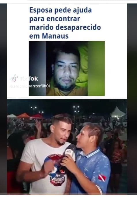 Esposa pede ajuda para achar marido desaparecido e rapaz surge na TV, no carnaval, após fugir com amante - Foto Reprodução Esposa pede ajuda para achar marido desaparecido e rapaz surge na TV, no carnaval, após fugir com amante - Foto Reprodução