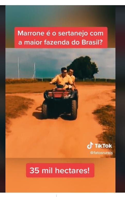Fazenda de Marrone, de 35 mil hectares e 20 mil cabeça de gado - Foto Reprodução Canal Fatos Rurais Fazenda de Marrone, de 35 mil hectares e 20 mil cabeça de gado - Foto Reprodução Canal Fatos Rurais
