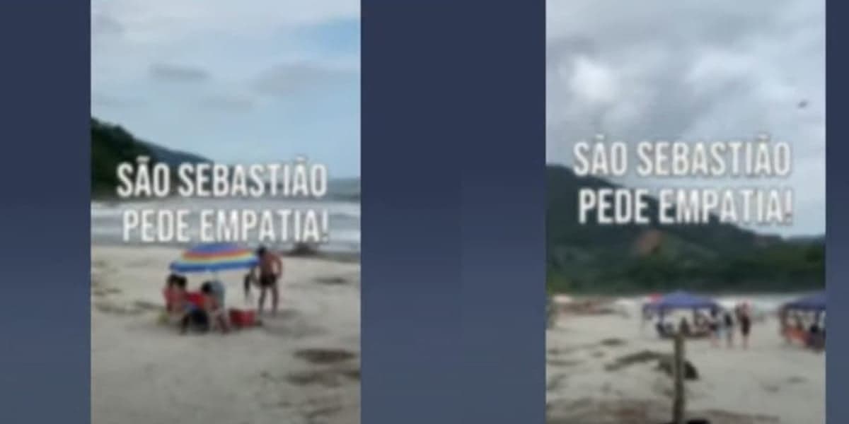 Rapaz flagrado dançando na praia (Reprodução: Bora Brasil/ Band) Rapaz flagrado dançando na praia (Reprodução: Bora Brasil/ Band)
