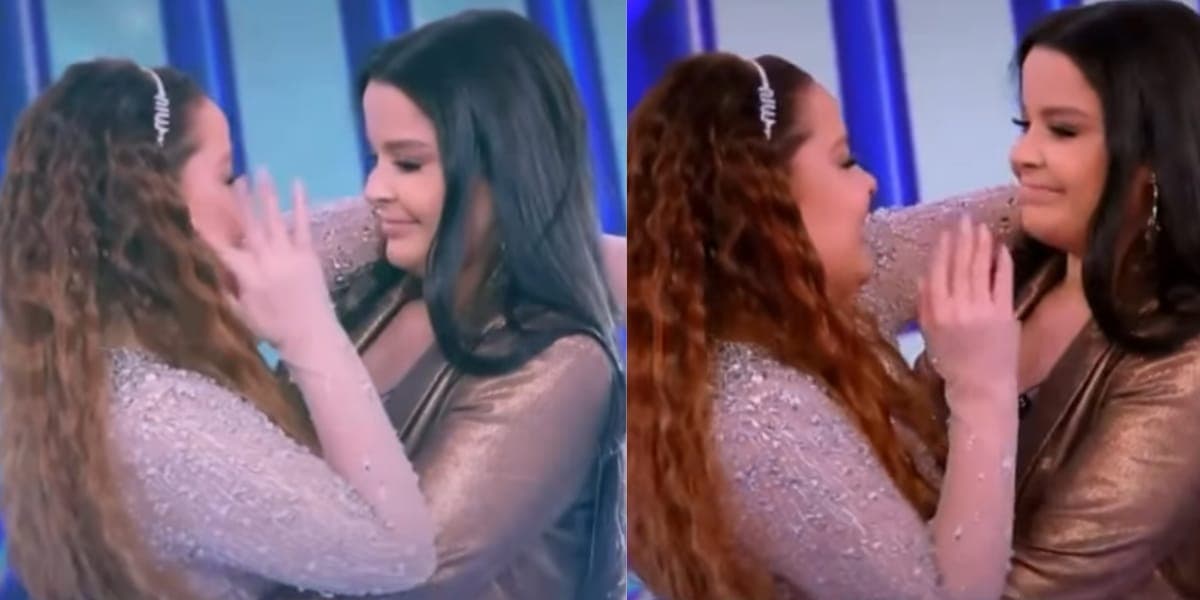 Maiara e Maraisa choram após cantar música que fizeram com Marília Mendonça: (Reprodução Caldeirão/ Globo) Maiara e Maraisa choram após cantar música que fizeram com Marília Mendonça: (Reprodução Caldeirão/ Globo)
