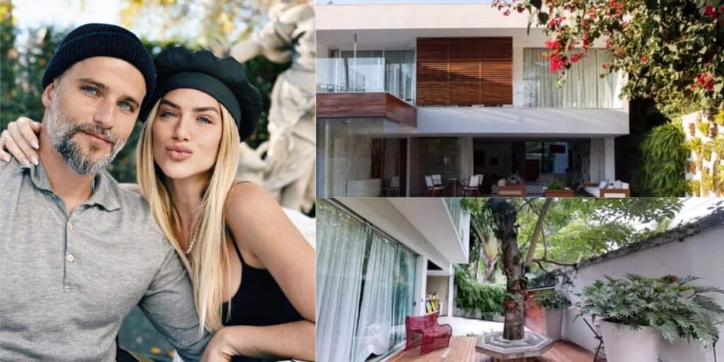 Fachada de vidro, rodeada por verde e piscina absurda: a linda mansão de Bruno Gagliasso e Gio Ewbank