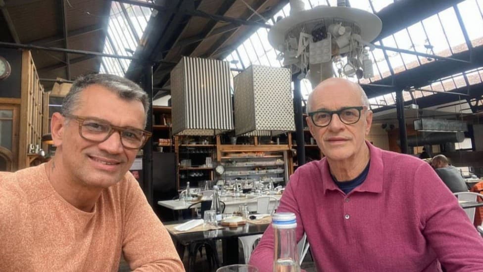 Marcos Caruso e Marcos Paiva em viagem a Lisboa, em Portugal - Foto Reprodução Marcos Caruso e Marcos Paiva em viagem a Lisboa, em Portugal - Foto Reprodução