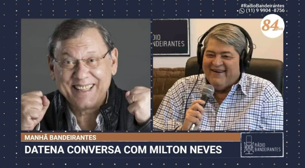 Milton Neves participou do programa de Datena em comemoração ao aniversário da Rádio Bandeirantes Milton Neves participou do programa de Datena em comemoração ao aniversário da Rádio Bandeirantes