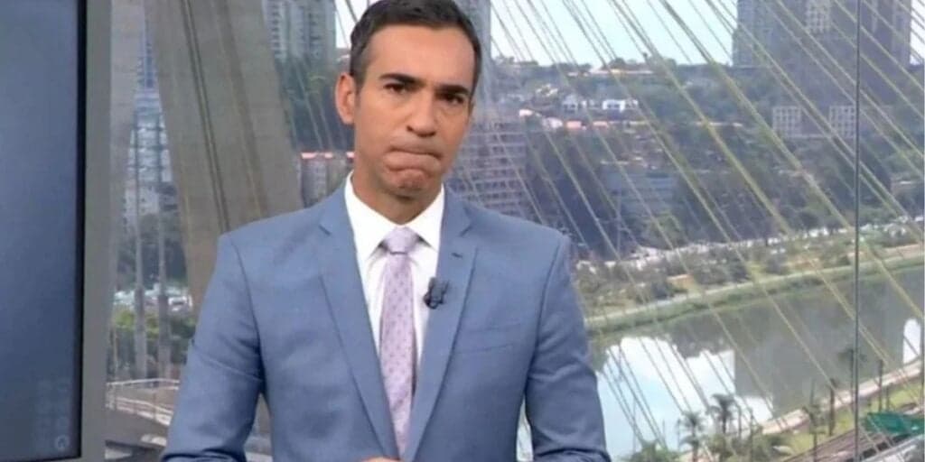 O motivo pelo qual César Tralli caiu no choro em jornal na Globo ao vivo: "Vocês que fazem isso"
