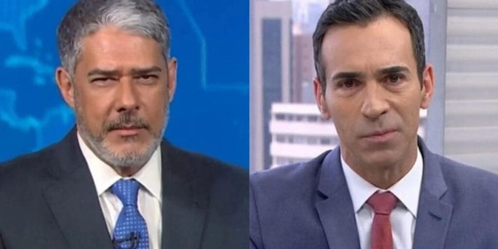 O que William Bonner falou ao ver César Tralli, seu colega, virar notícia no JN: "Foi esse o caso"