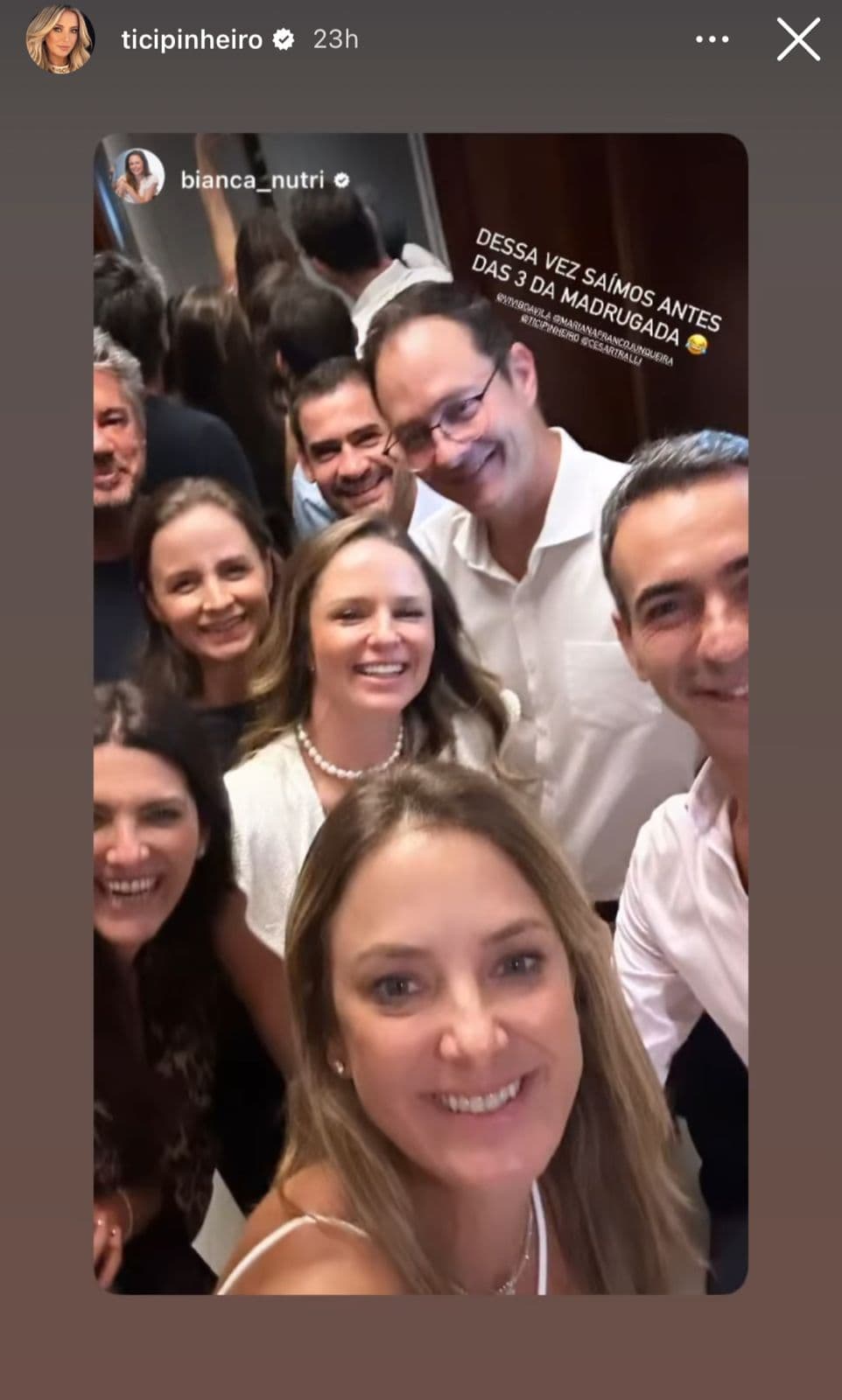 Ticiane Pinheiro curte festa de casamento de querida amiga - Foto Reprodução Instagram Ticiane Pinheiro curte festa de casamento de querida amiga - Foto Reprodução Instagram