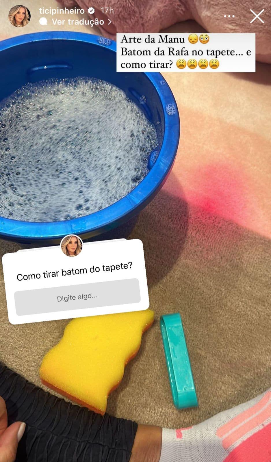 Ticiane Pinheiro surge nas redes sociais com pedido de ajuda e expondo o que filha fez em casa com item de Rafa Justus - Foto Reprodução Instagram Ticiane Pinheiro surge nas redes sociais com pedido de ajuda e expondo o que filha fez em casa com item de Rafa Justus - Foto Reprodução Instagram