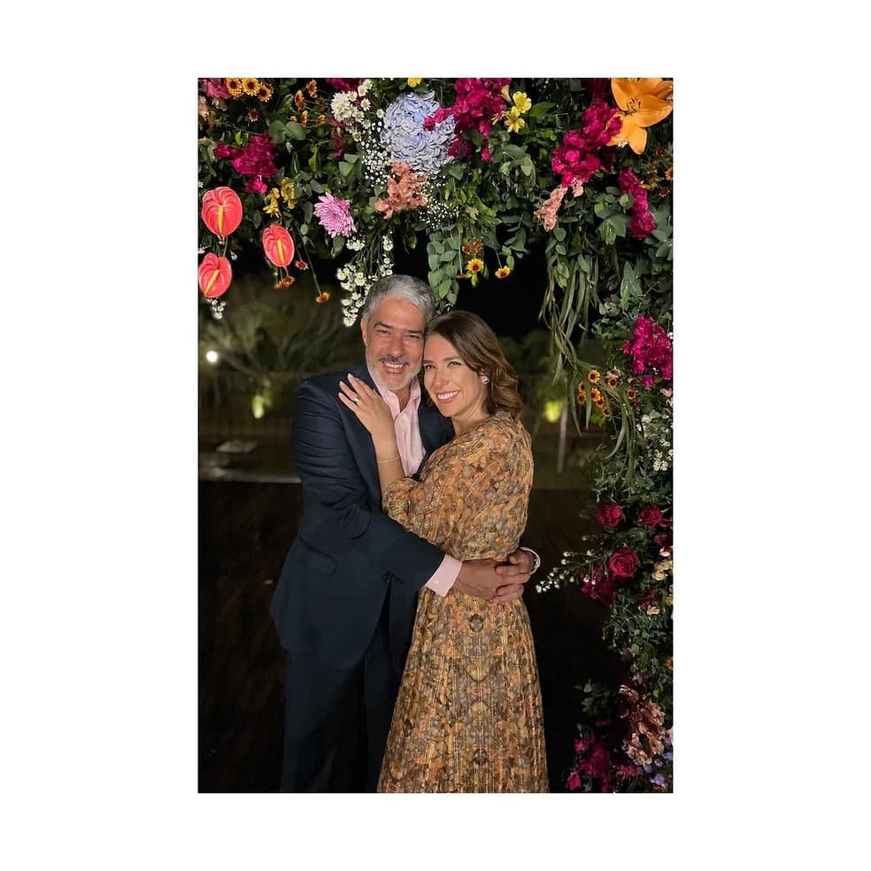 William Bonner e Natasha Dantas em sua festa de casamento - Foto Reprodução Instagram William Bonner e Natasha Dantas em sua festa de casamento - Foto Reprodução Instagram