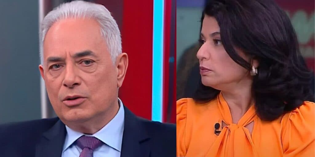 William Waack e Raquel Landim se desentendem ao vivo na CNN e climão é transmitido: "Aonde você quer chegar"