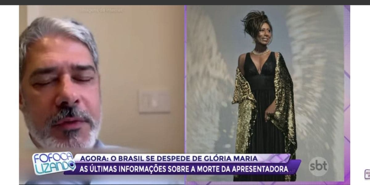 Chris Flores mostra imagens de William Bonner ao vivo devido a homenagem para Glória Maria (Foto: Reprodução / Fofocalizando do SBT) Chris Flores mostra imagens de William Bonner ao vivo devido a homenagem para Glória Maria (Foto: Reprodução / Fofocalizando do SBT)