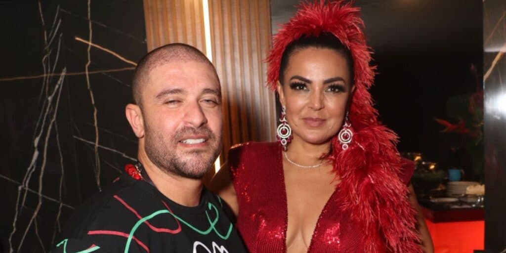 Gardênia Cavalcanti e Diogo Nogueira comparecem em camarote no Rio de Janeiro
