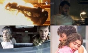 Ari psicopata e Moretti vibrando com tragédia: Travessia explode carro de Guerra e também na audiência (Foto: Reprodução / Globo / Montagem TV Foco) Ari psicopata e Moretti vibrando com tragédia: Travessia explode carro de Guerra e também na audiência (Foto: Reprodução / Globo / Montagem TV Foco)