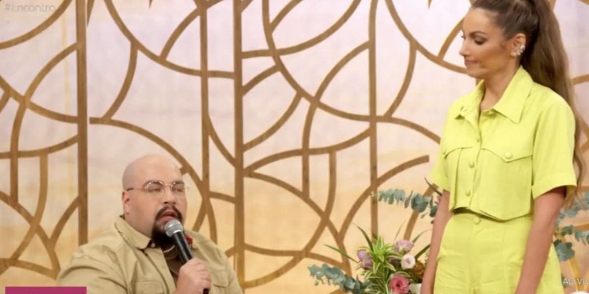 Patrícia Poeta deixa Tiago Abravanel sem palavras com pergunta que ele não esperava (Foto: Reprodução / Encontro da Globo) Patrícia Poeta deixa Tiago Abravanel sem palavras com pergunta que ele não esperava (Foto: Reprodução / Encontro da Globo)