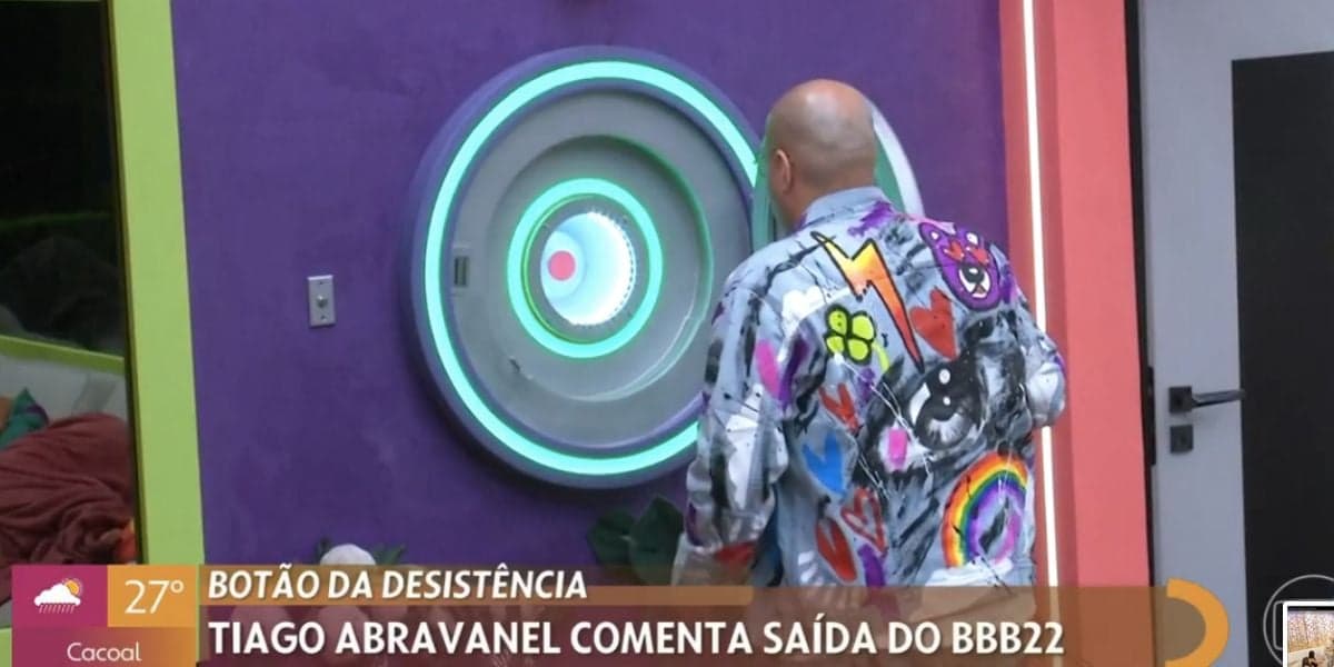 Desistência de Tiago Abravanel (Foto: BBB22) Desistência de Tiago Abravanel (Foto: BBB22)