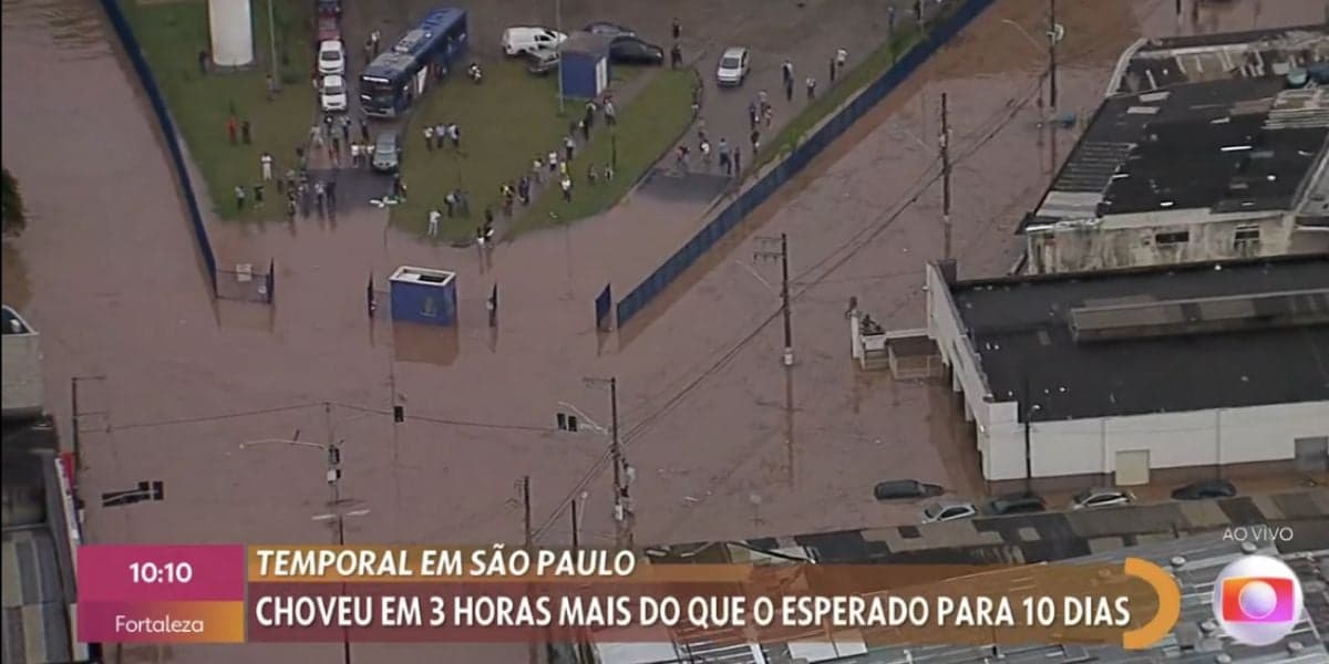 Patrícia Poeta mostra imagens aterrorizantes de alagamentos (Foto: Reprodução / Encontro da Globo) Patrícia Poeta mostra imagens aterrorizantes de alagamentos (Foto: Reprodução / Encontro da Globo)
