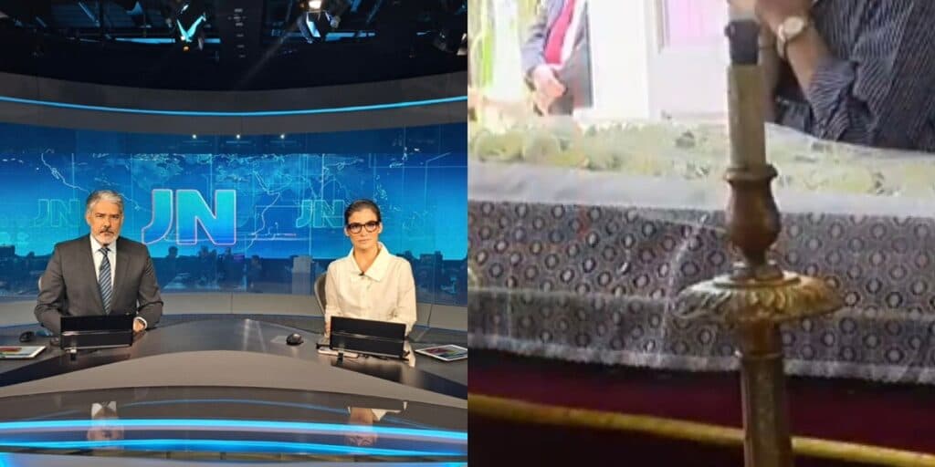 William Bonner e Renata Vasconcellos, ao vivo, exibem caixão na Globo e dão notícia triste de famosa na Globo