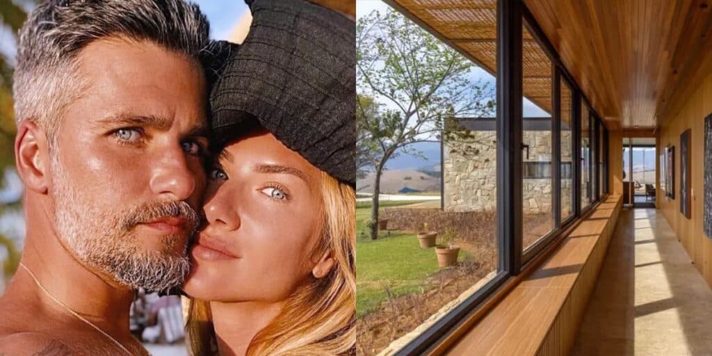 Decoração em madeira, móveis rústicos e cortinas em linho: O rancho discreto de Gio Ewbank e Gagliasso
