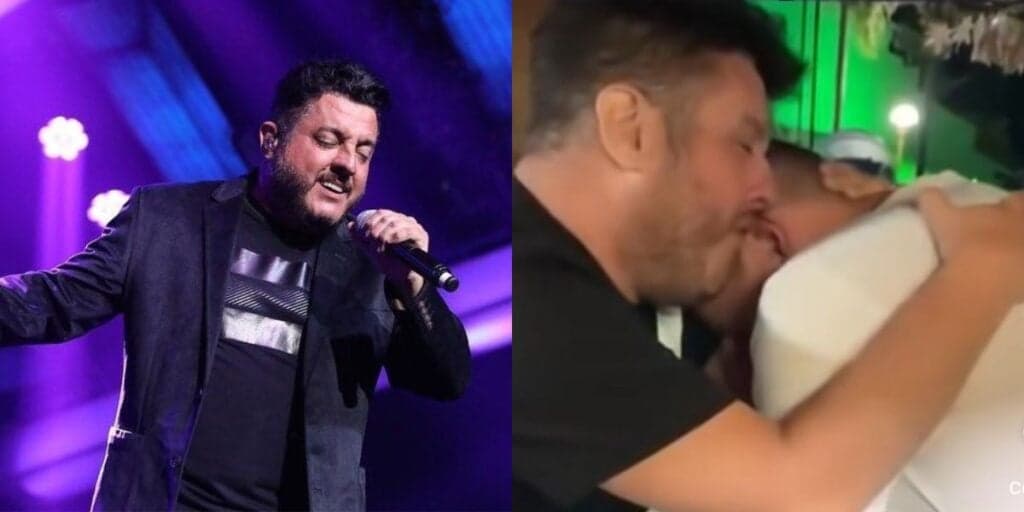 Bruno, do Marrone, pega no pescoço de sertanejo, fala no pé do ouvido e o deixa sem reação