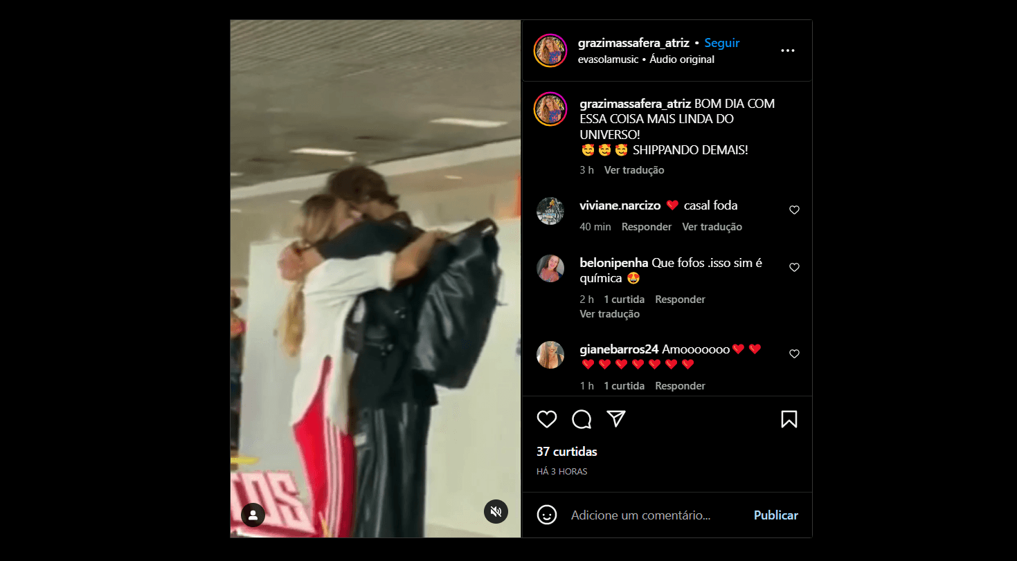 o Flagra foi feito por um anônimo que reconheceu a atriz e decidiu compartilhar o vídeo pelas redes sociais (Foto Reprodução/Instagram) o Flagra foi feito por um anônimo que reconheceu a atriz e decidiu compartilhar o vídeo pelas redes sociais (Foto Reprodução/Instagram)