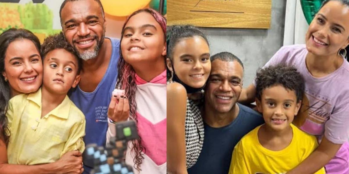 O comentarista junto com a esposa e os filhos (Reprodução: Instagram) O comentarista junto com a esposa e os filhos (Reprodução: Instagram)