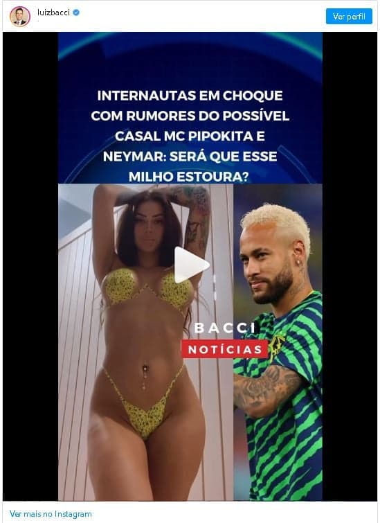Luiz Bacci, Neymar e imagens do video de Mc Pipokinha recebendo oral em Palco - Foto Reprodução Internet Luiz Bacci, Neymar e imagens do video de Mc Pipokinha recebendo oral em Palco - Foto Reprodução Internet