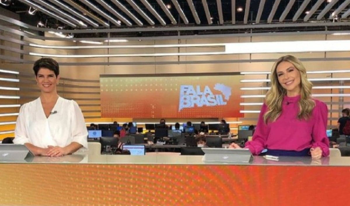 Mariana Godoy e Thalita Oliveira na bancada do Fala Brasil - Foto Reprodução Internet Mariana Godoy e Thalita Oliveira na bancada do Fala Brasil - Foto Reprodução Internet