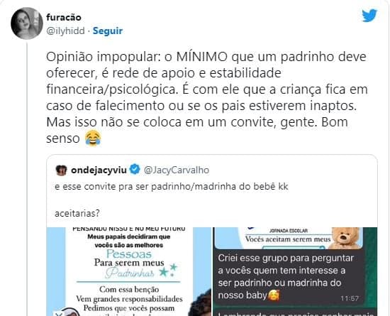 O convite que causou uma grande repercussão na web - Foto Reprodução Twitter O convite que causou uma grande repercussão na web - Foto Reprodução Twitter