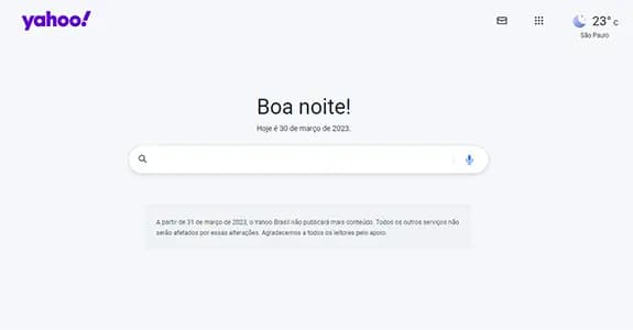 Portal de notícias passou a exibir mensagem sobre o fim do conteúdo - Foto Reprodução Portal de notícias passou a exibir mensagem sobre o fim do conteúdo - Foto Reprodução