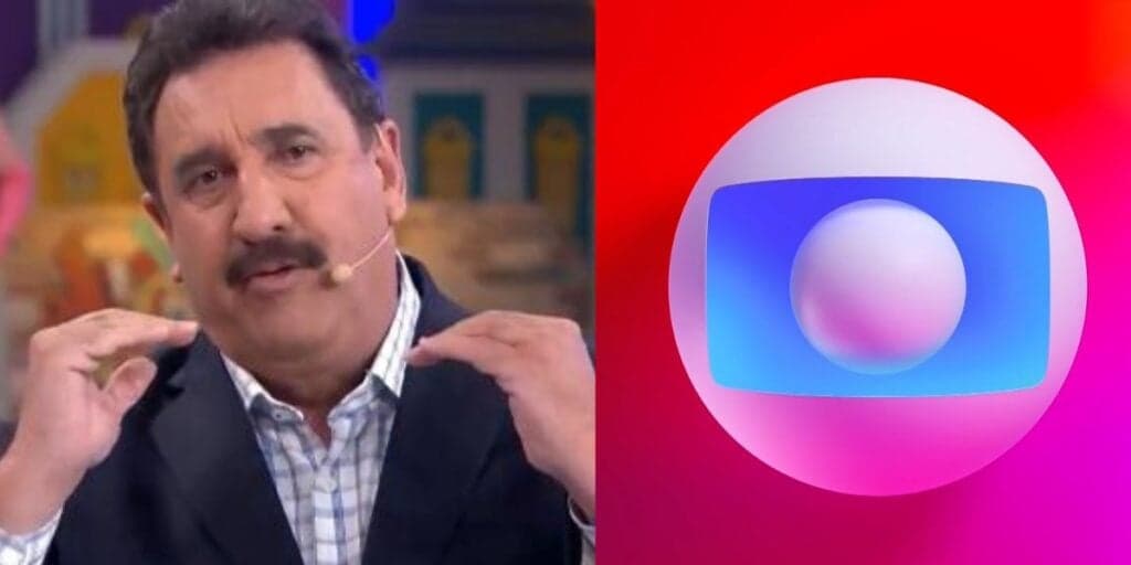 Ratinho e logo da Globo - Foto Reprodução Internet Ratinho e logo da Globo - Foto Reprodução Internet