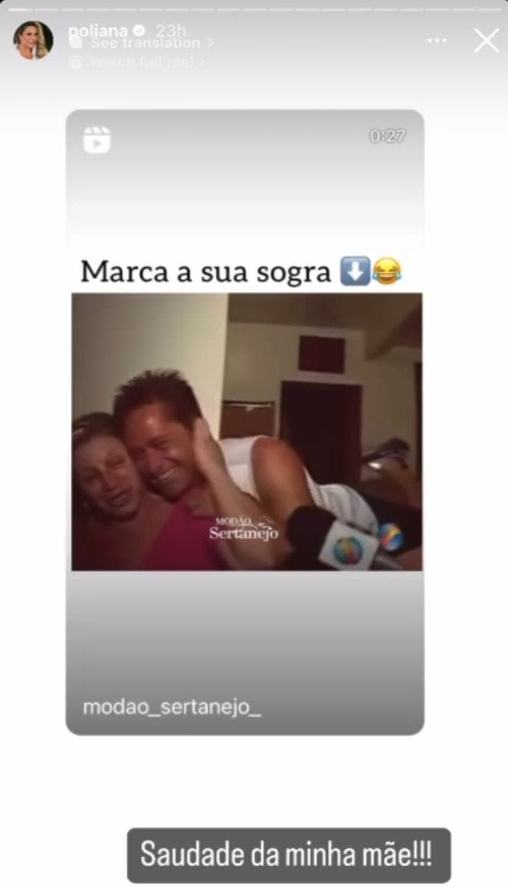 Stories de Poliana Rocha (Foto: Reprodução/ Instagram) Stories de Poliana Rocha (Foto: Reprodução/ Instagram)