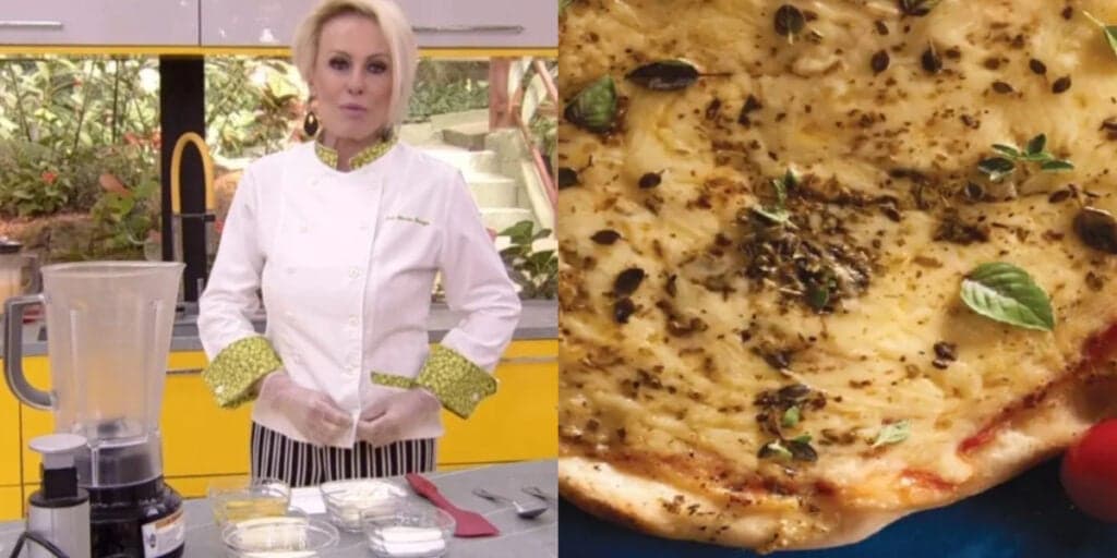 Pizza suculenta de dar água na boca de panela de pressão, baratinha e deliciosa da Ana Maria Braga