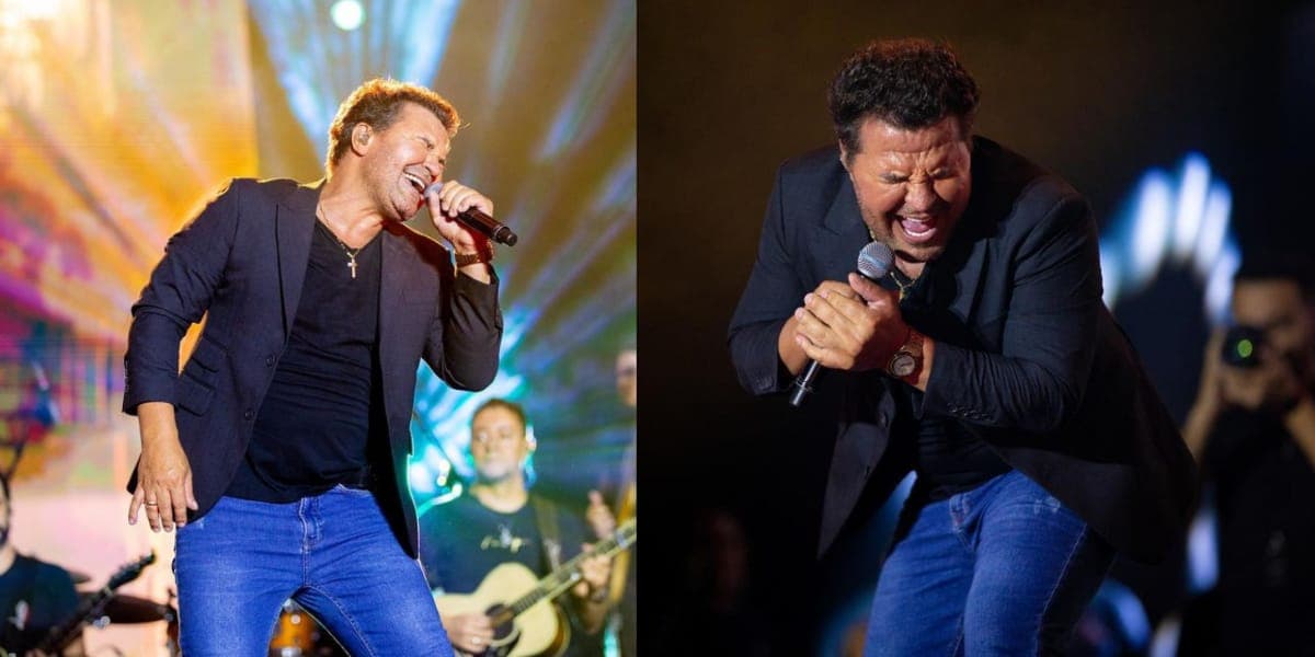 Eduardo Costa se apresentando em cima do palco em um de seus shows (Reprodução: Instagram) Eduardo Costa se apresentando em cima do palco em um de seus shows (Reprodução: Instagram)