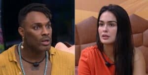 Fred Nicácio e Larissa Santos voltaram para o BBB23 (Foto: Reprodução / Globoplay) Fred Nicácio e Larissa Santos voltaram para o BBB23 (Foto: Reprodução / Globoplay)