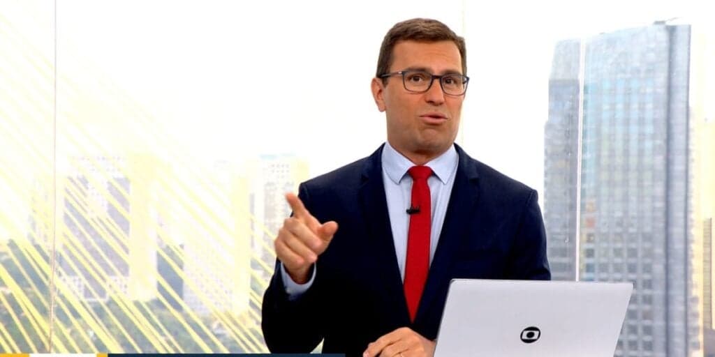 Rodrigo Bocardi não acredita no que vê repórter fazer na Globo e dispara: "Não dá né, gente"