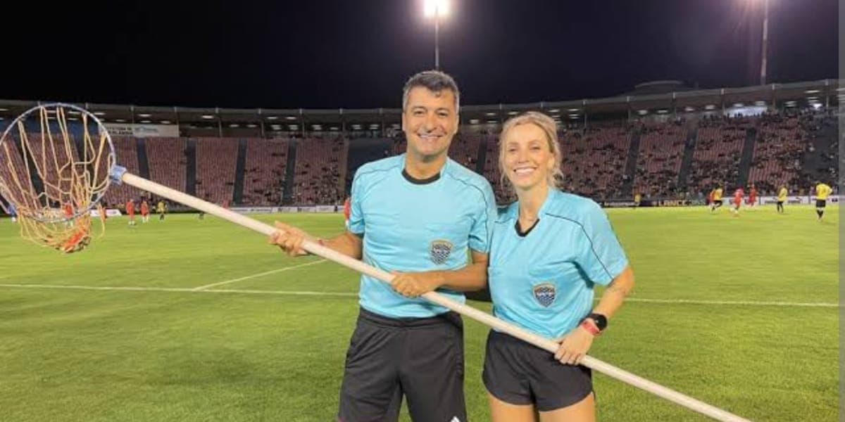 Poucos sabem, mas a dupla de árbitros são casados (Reprodução: Instagram) Poucos sabem, mas a dupla de árbitros são casados (Reprodução: Instagram)