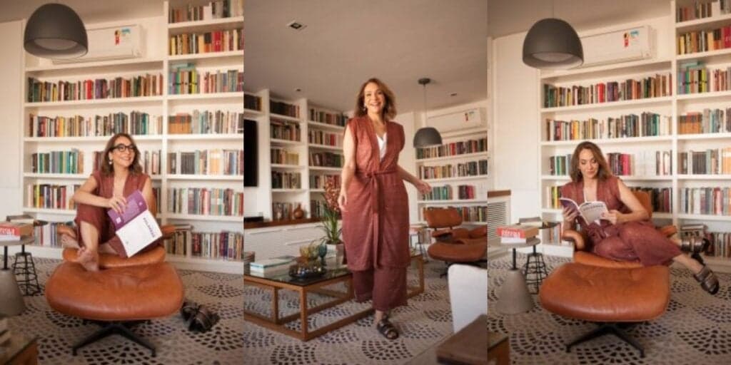 Santuário, biblioteca, decoração de madeira e 'pista' de dança: o duplex discreto onde Maria Beltrão vive