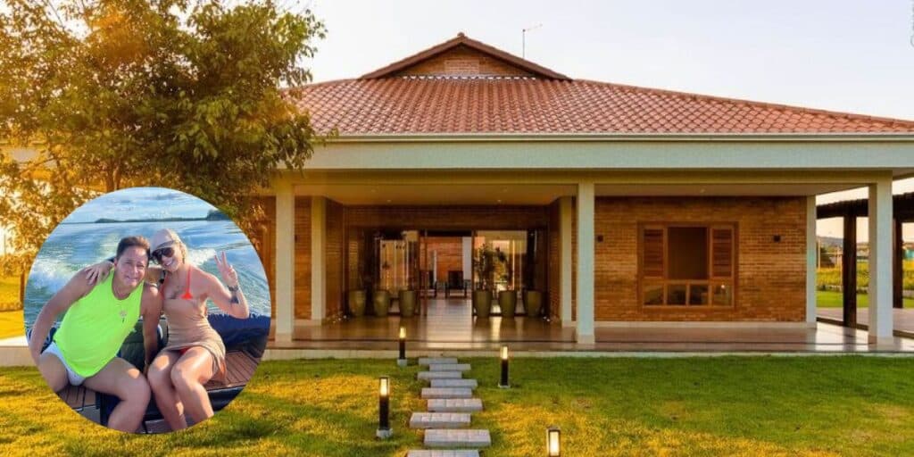 Piscina com luzes, garagem para 8 carros e muito luxo: a mansão extraordinária de Leonardo e Poliana