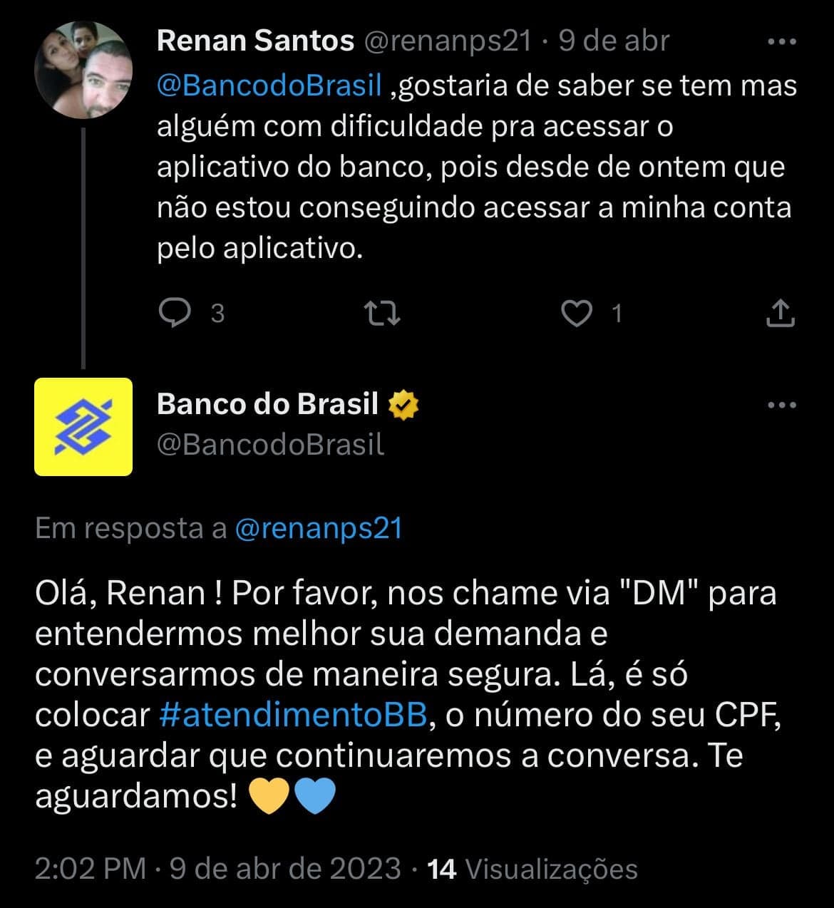 Clientes do Banco do Brasil demonstram insatisfação com o aplicativo da instituição, via twitter - Foto Reprodução Twitter Clientes do Banco do Brasil demonstram insatisfação com o aplicativo da instituição, via twitter - Foto Reprodução Twitter