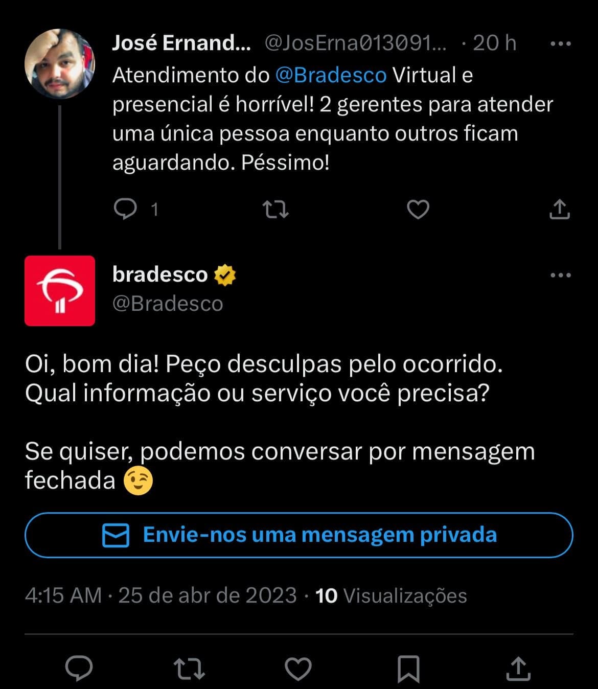 Clientes do Bradesco estão enfurecidos com situação do Banco nesta terça-feira (25) - Foto Reprodução Twitter Clientes do Bradesco estão enfurecidos com situação do Banco nesta terça-feira (25) - Foto Reprodução Twitter