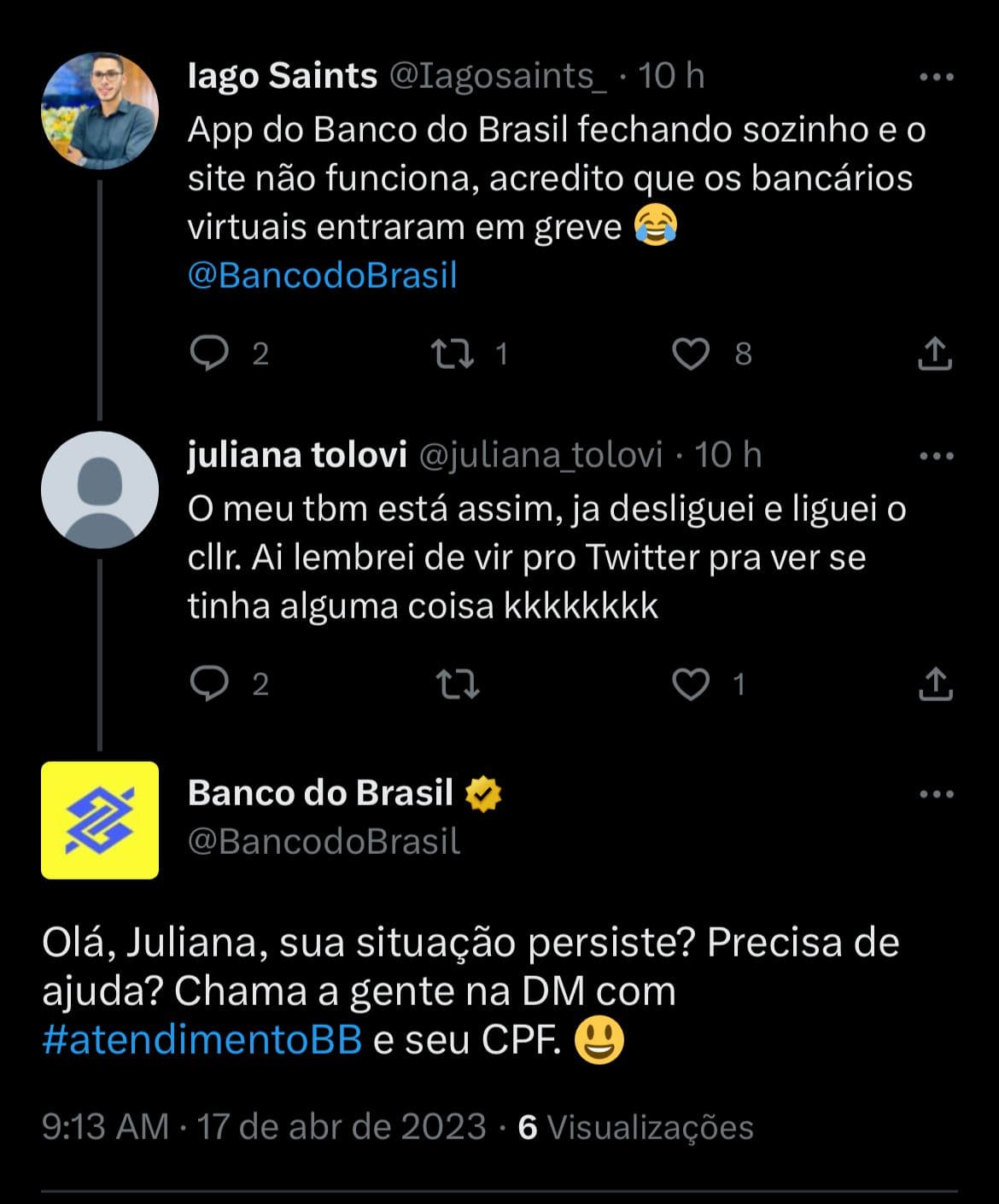 Clientes estão enfurecidos com situação envolvendo o Banco do Brasil - Foto Reprodução Twitter Clientes estão enfurecidos com situação envolvendo o Banco do Brasil - Foto Reprodução Twitter